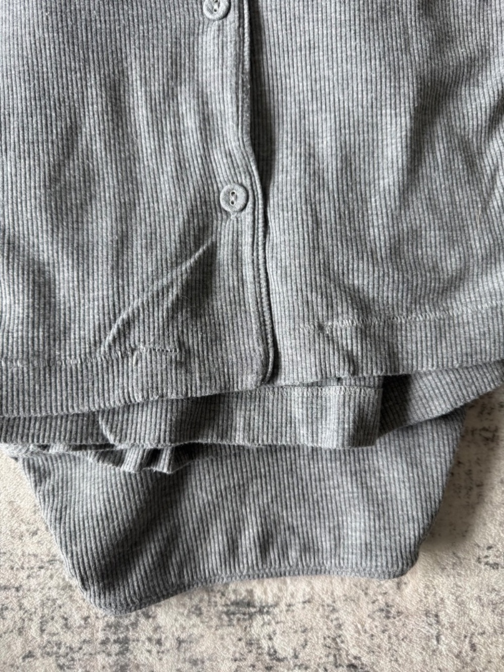 SKIMS Gray Ribbed Pjs - Picture 9 of 16